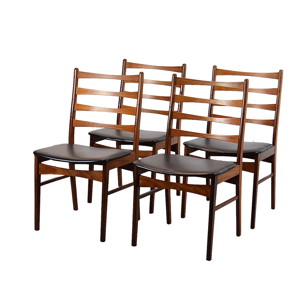 Vintage Danish Teak Dining Chair Set — Mid Haven Furniture